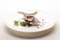 Creative Italian Cuisine: Creamy Cod Canape Royalty Free Stock Photo
