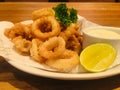 Italian style fried squid in Thailand Royalty Free Stock Photo