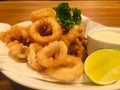 Italian style fried squid in Thailand Royalty Free Stock Photo