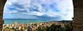 Arch, view of Grottammare, sea and sky Royalty Free Stock Photo