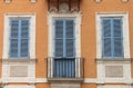 Italian style shutters Royalty Free Stock Photo