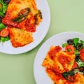 Italian Style Spinach and Ricotta Ravioli Meal