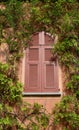 Italian style window. Gandria village.