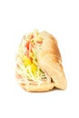 Italian Sub Sandwich with White Background Royalty Free Stock Photo