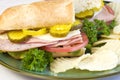 Italian Submarine Sandwich with chips Royalty Free Stock Photo
