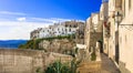 Italian summer holidays in Puglia - picturesque coastal town Vieste. South of Italy Royalty Free Stock Photo