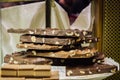 Italian sweets and chocolate in a cafe Royalty Free Stock Photo