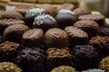 Italian sweets and chocolate in a cafe Royalty Free Stock Photo