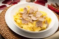 Italian tagliatelle with truffle