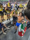 Italian Tamberi celebrates wildly after men's high jump gold at World Athletics Championships