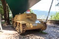 Italian Tank M42 in a park in Bergamo