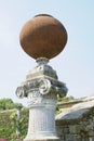 Italian terracotta or jar at Hever castle garden in England Royalty Free Stock Photo