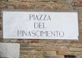 Italian Text that means SQUARE of Renaissance in Urbino Town in