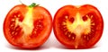 Italian tomato halved and close up Royalty Free Stock Photo