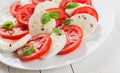 Italian tomato and mozzarella Caprese salad