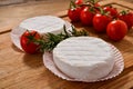 Italian tomino cheese Royalty Free Stock Photo