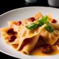 italian tortelli or ravioli stuffed with pumpkin and parmesan cheese tasty