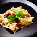 italian tortelli or ravioli stuffed with pumpkin and parmesan cheese tasty