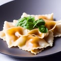 italian tortelli or ravioli stuffed with pumpkin and parmesan cheese tasty