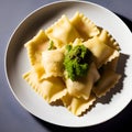 italian tortelli or ravioli stuffed with pumpkin and parmesan cheese tasty