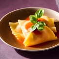 italian tortelli or ravioli stuffed with pumpkin and parmesan cheese tasty