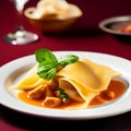 italian tortelli or ravioli stuffed with pumpkin and parmesan cheese tasty