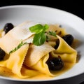 italian tortelli or ravioli stuffed with pumpkin and parmesan cheese tasty