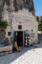 Italy. Matera. Tourism and economy. A touristic shop of handmade souvenirs in the Sasso Caveoso5