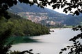 The Italian town Molveno and her lake Royalty Free Stock Photo