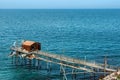 Italian trabucco on the sea