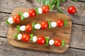 Italian traditional homemade skewers with