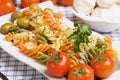 Italian tricolore pasta