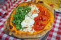 Italian tricolore pizza