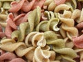 Tricoloured fusilli background