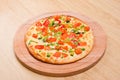 Italian vegetables pizza.Neapolitano Royalty Free Stock Photo