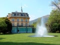 Italian villa with fountain Royalty Free Stock Photo