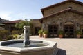 Italian villa fountain and courtyard plaza