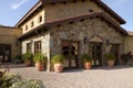 Italian villa home and courtyard plaza Royalty Free Stock Photo