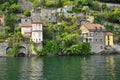 Italian villas by the shore of Lake (lago) Maggiore, Italy. Royalty Free Stock Photo