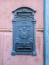 Italian vintage mailbox in a wall