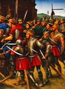Italian War ca 1525. Fictional Battle Depiction. Generative AI. Royalty Free Stock Photo