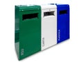 Italian waste recycling bins