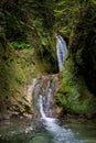 Italian waterfall Cascata delle Ninfe. Abruzzo, region of Italy, national park.