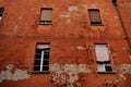 Italian window on the brick wall Royalty Free Stock Photo