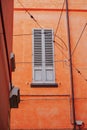 Italian window on the wall Royalty Free Stock Photo