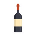 Italian wine bottle icon flat isolated vector Royalty Free Stock Photo