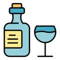 Italian wine bottle icon vector flat Royalty Free Stock Photo