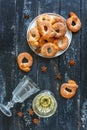 Italian wine donuts Ciambelle al Vino. Royalty Free Stock Photo