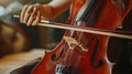 Italian woman playing a cello close up Royalty Free Stock Photo