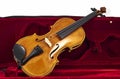 Italian wooden Violin in case box Royalty Free Stock Photo